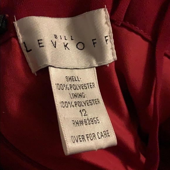 Bill Levkoff maron floor length gown dress 12 🔆 - Picture 10 of 10